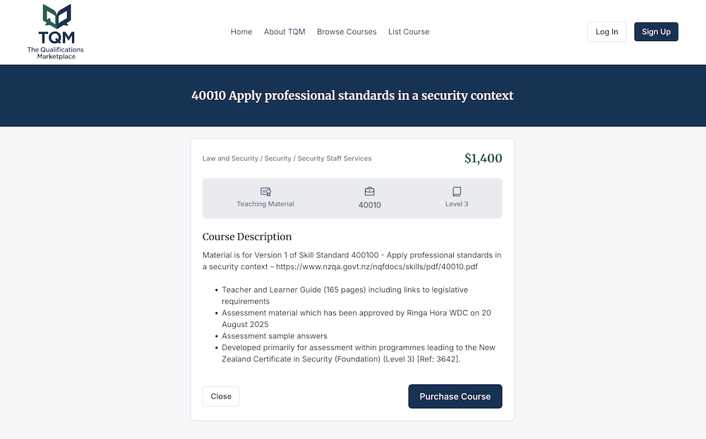 The Qualifications Marketplace
